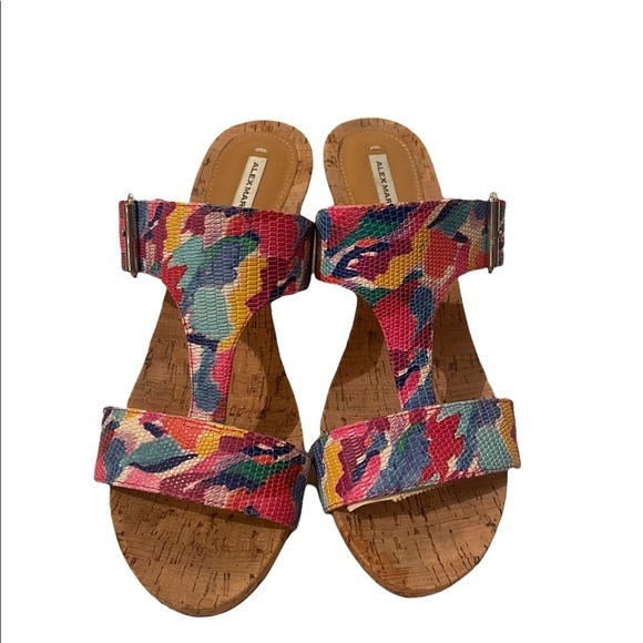 Alex Marie Wedge Multicolored Sandals Size 7M - Picture 1 of 8